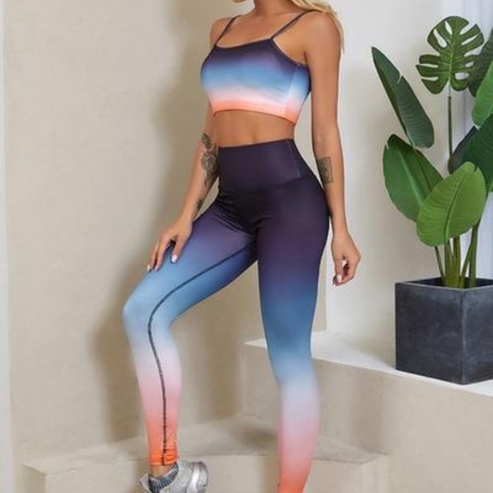 🔥2 Piece Stretch Gradient Yoga Set